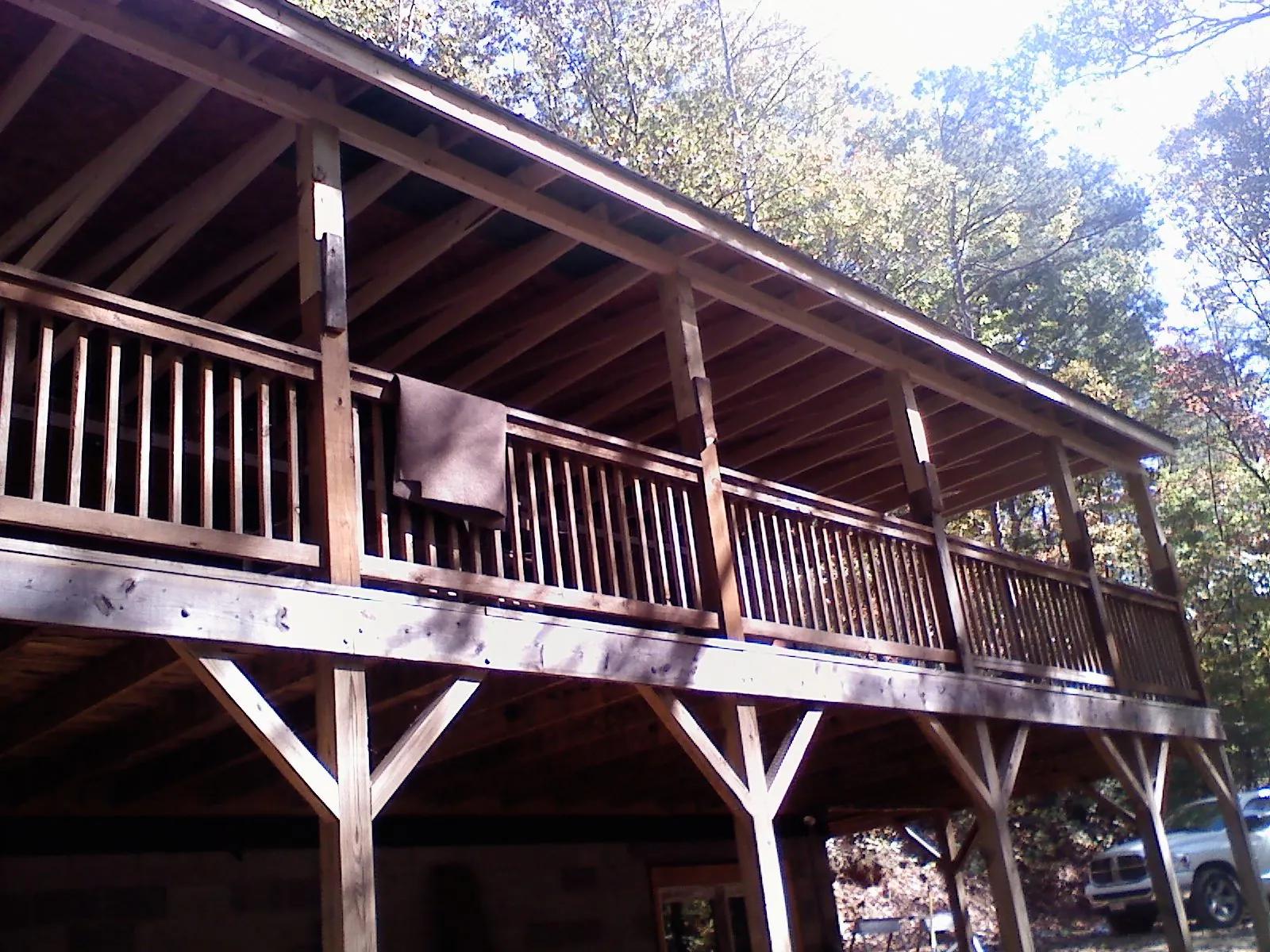 Timber framing under a new elevated porch and deck — Roof Leak Repair in Harvey by Roofing Brothers
